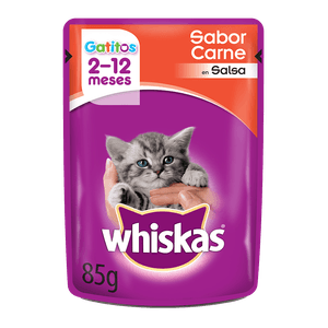 Whiskas salsa carne gatitos x 85grs